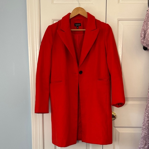 Topshop Jackets & Blazers - Topshop Bold Red Blazer Coat
